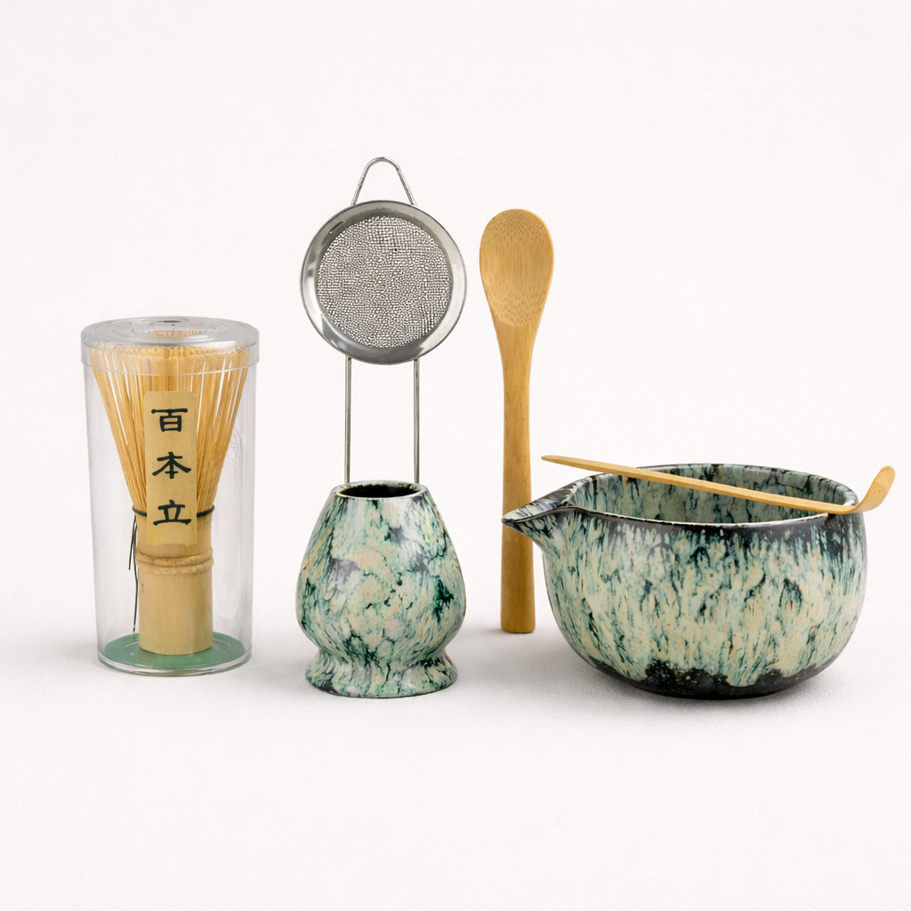 Matcha Tee-Set – 6-teilig im japanischen Stil (Lightcyan)