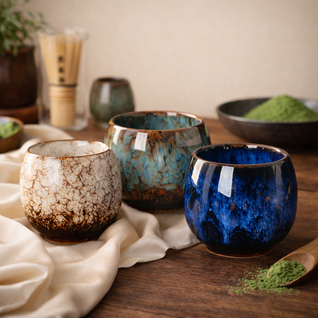 Teetasse Yunomi - cyan