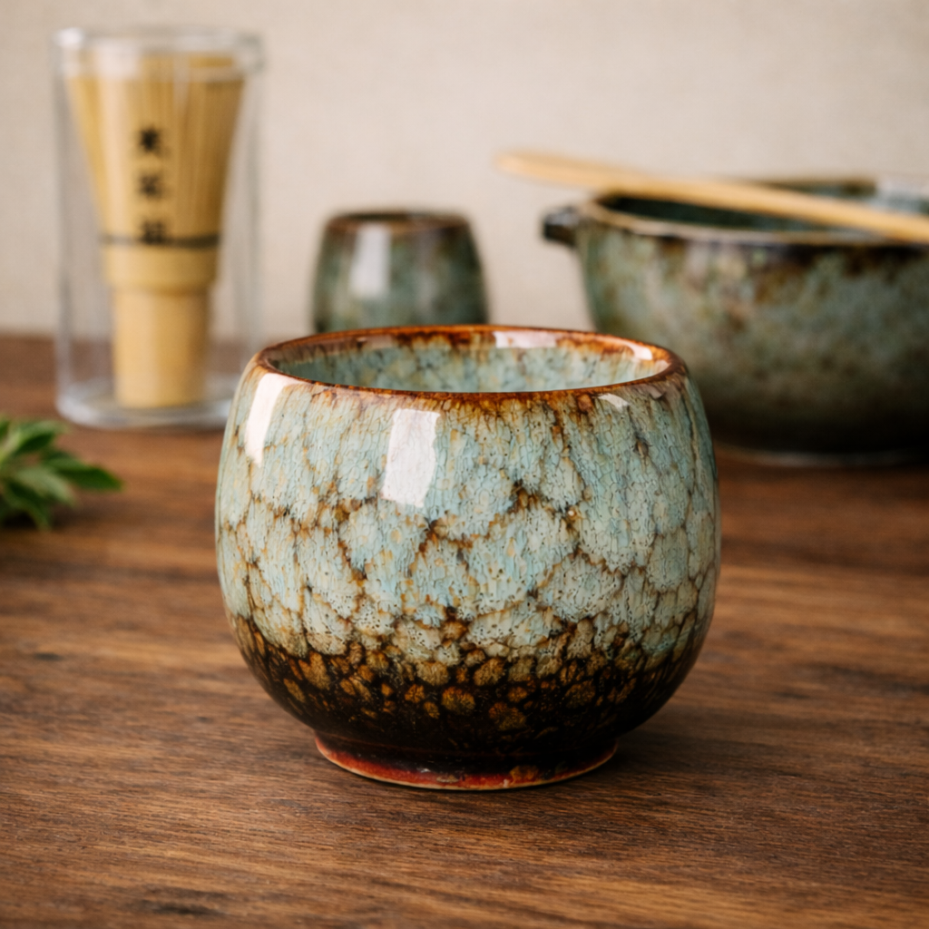 Teetasse Yunomi - cyan